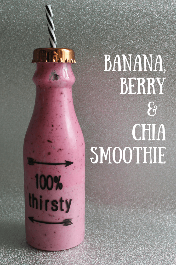 banana berry chia smoothie