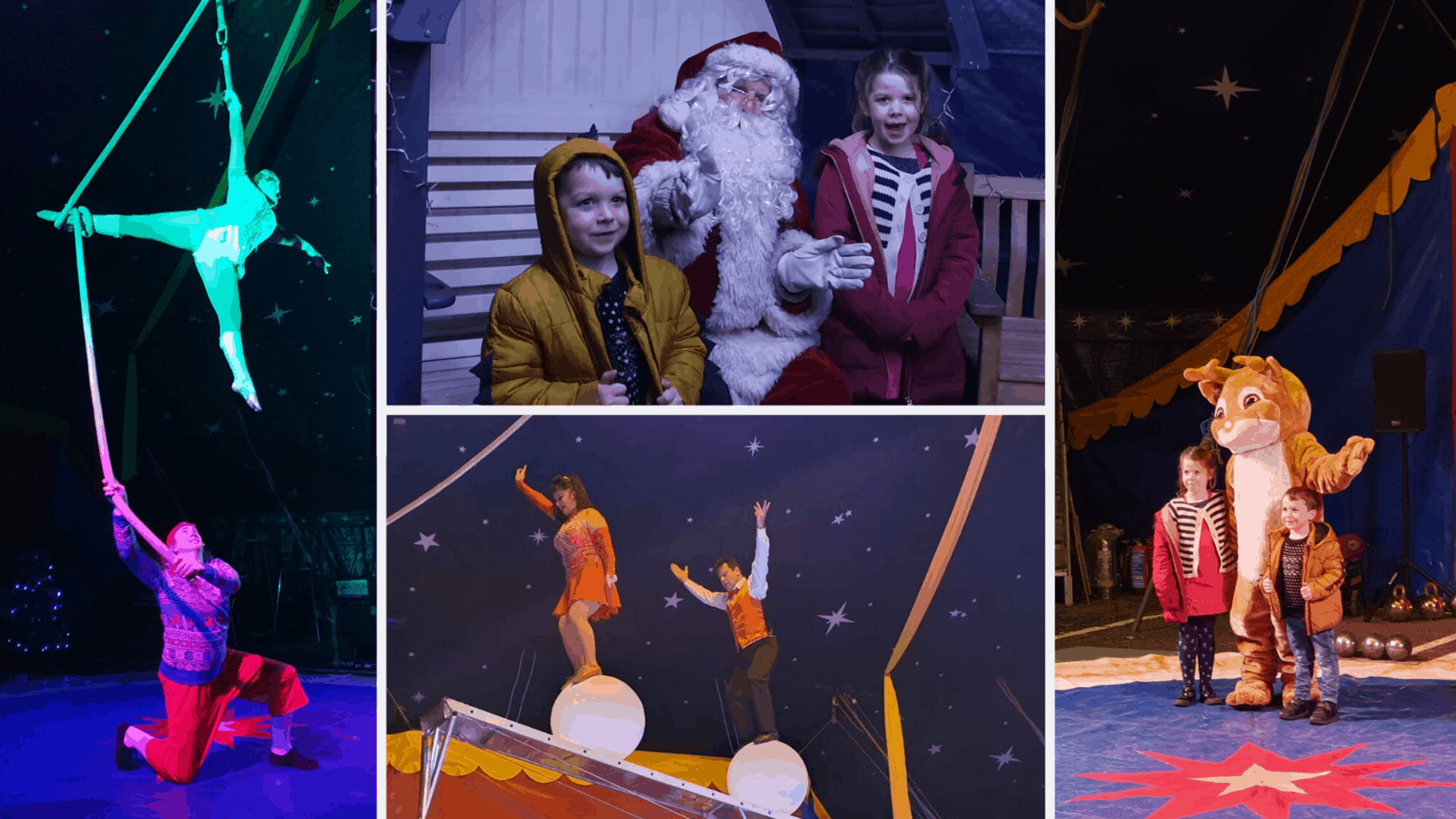 squires garden centre circus with santa