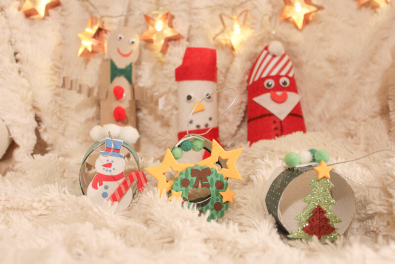How to Easy Christmas Decorations from Toilet Roll Tubes  Scrapbook Blog