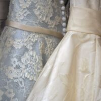 wedding dresses close up