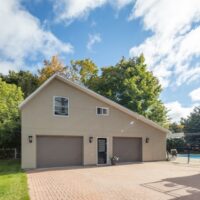 garage unit with two roller doors